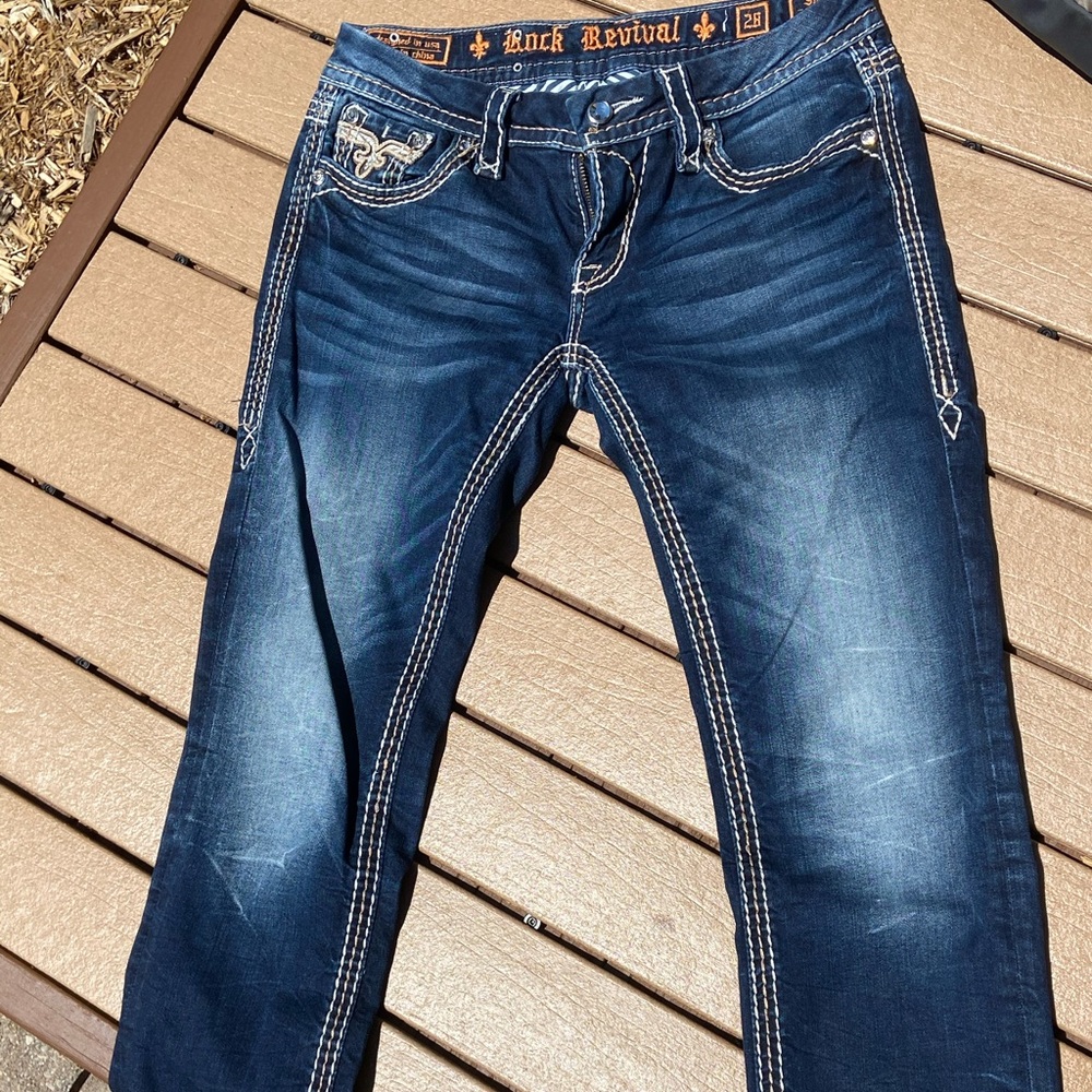 Ankle Length Rock Revival Jeans